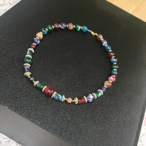 Multicolor beaded necklace